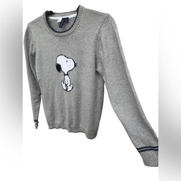 Janie & Jack Gray Snoopy Sweater size 12 - Picture 4 of 5